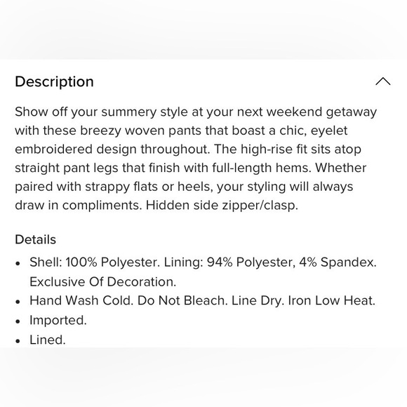 Lulu's Elif Cream Eyelet Embroidered High-Rise Pants - Picture 13 of 13